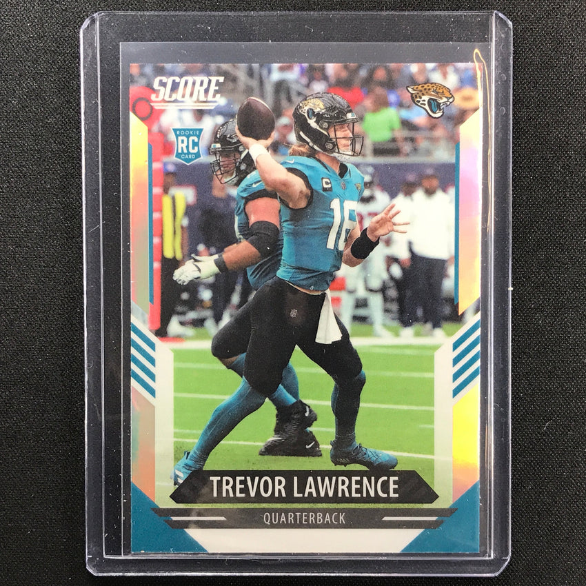 2021 Chronicles Trevor Lawrence Score Update Rookie Silver Prizm No 401