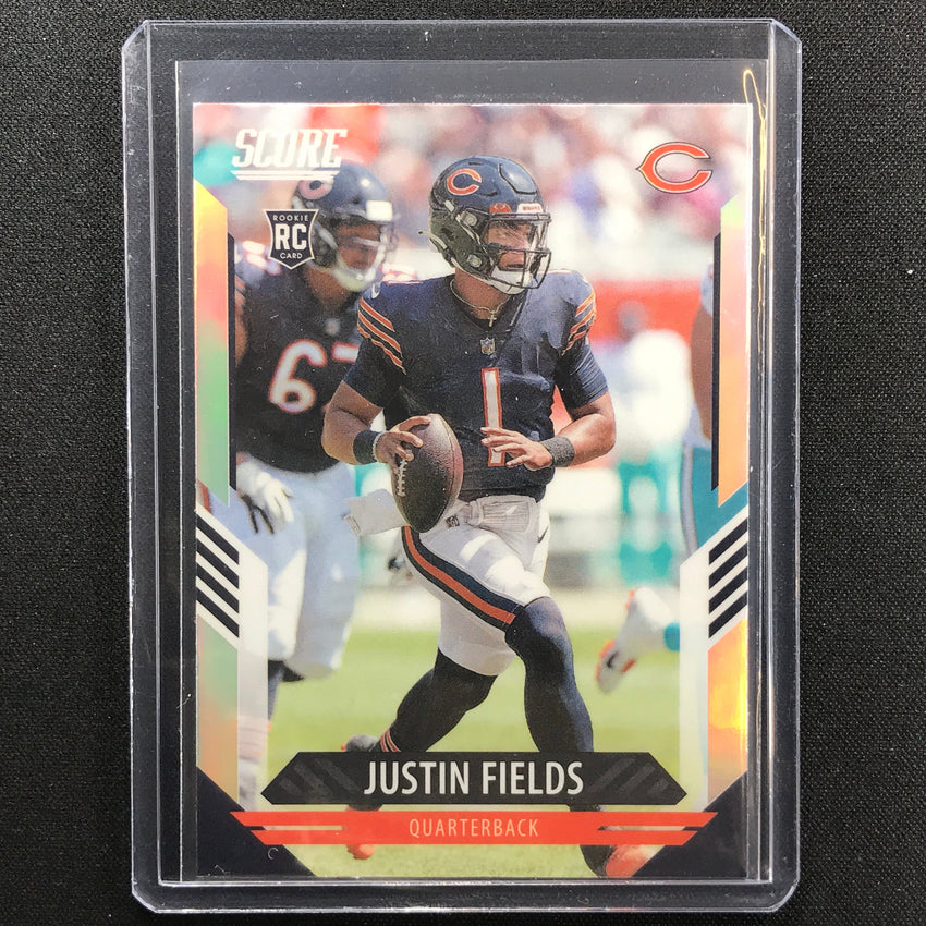 2021 Chronicles Justin Fields Score Update Rookie Silver Prizm No 403