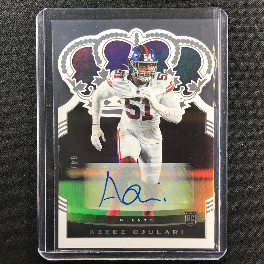 2021 Chronicles Azeez Olujari Crown Royale Rookie Auto Die-cut 64/99