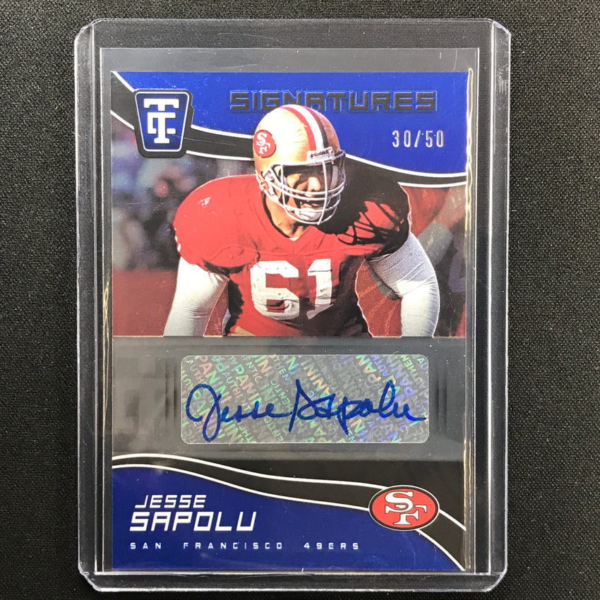 2021 Chronicles Jesse Sapolu Totally Certified Signatures Auto Blue 30/50