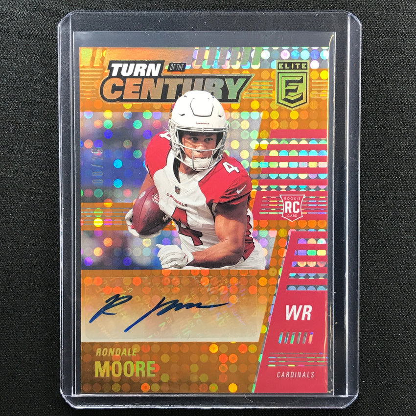 2021 Chronicles Rondale Moore Elite Turn Of The Century Rookie Auto Orange 8/25