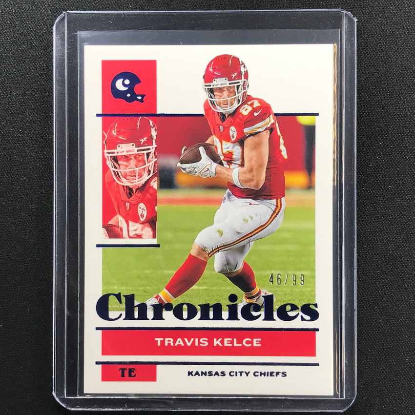 2021 Chronicles Travis Kelce Chronicles Base Set Blue 46/99