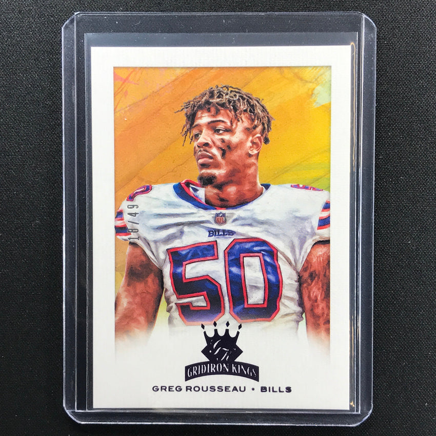 2021 Chronicles Greg Rousseau Gridiron Kings Rookie Purple 18/49