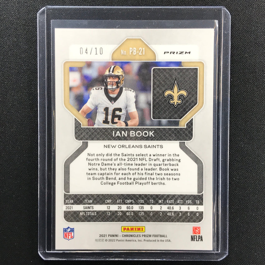 2021 Chronicles Ian Book Prizm Black Rookie Gold 4/10