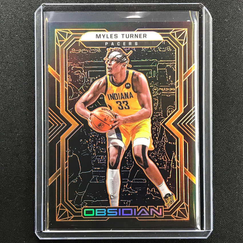 2021-22 Obsidian Myles Turner Electric Etch Orange 34/50