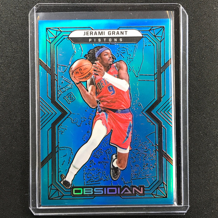 2021-22 Obsidian JERAMI GRANT Electric Etch Blue Flood SSP #17
