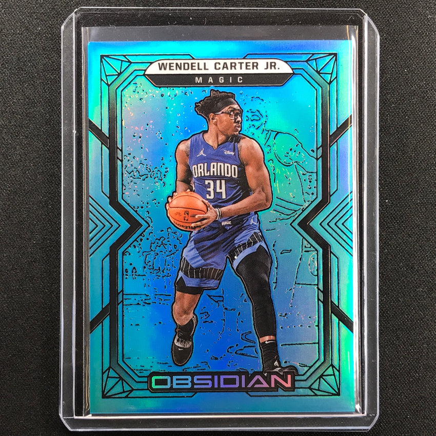 2021-22 Obsidian Wendell Carter Jr. Electric Etch Blue Flood Ssp No 103
