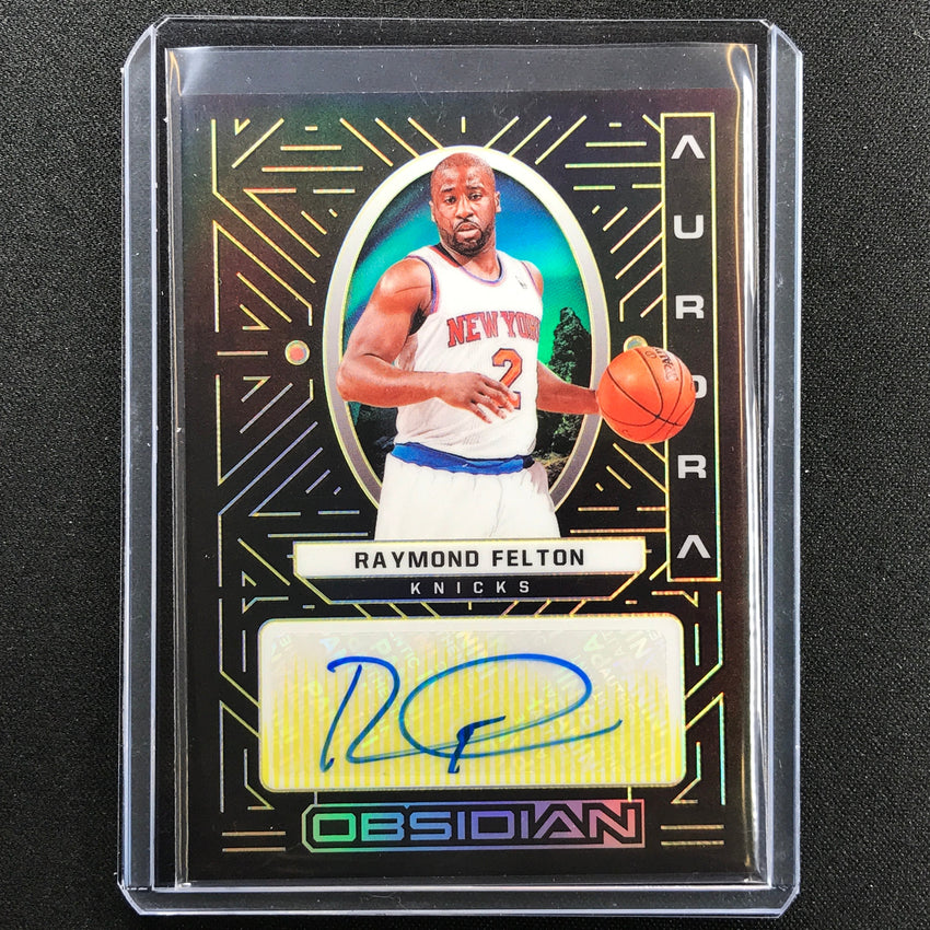 2021-22 Obsidian Raymond Felton Aurora Auto Electric Etch Yellow 7/10