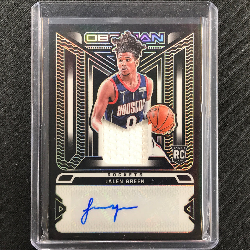 2021-22 Obsidian Jalen Green Rookie Jersey Ink Auto 6/99