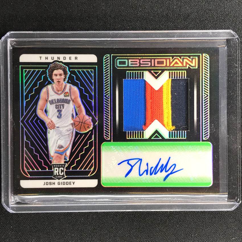 2021-22 Obsidian Josh Giddey Rookie Jersey Patch Autographs Green 24/25