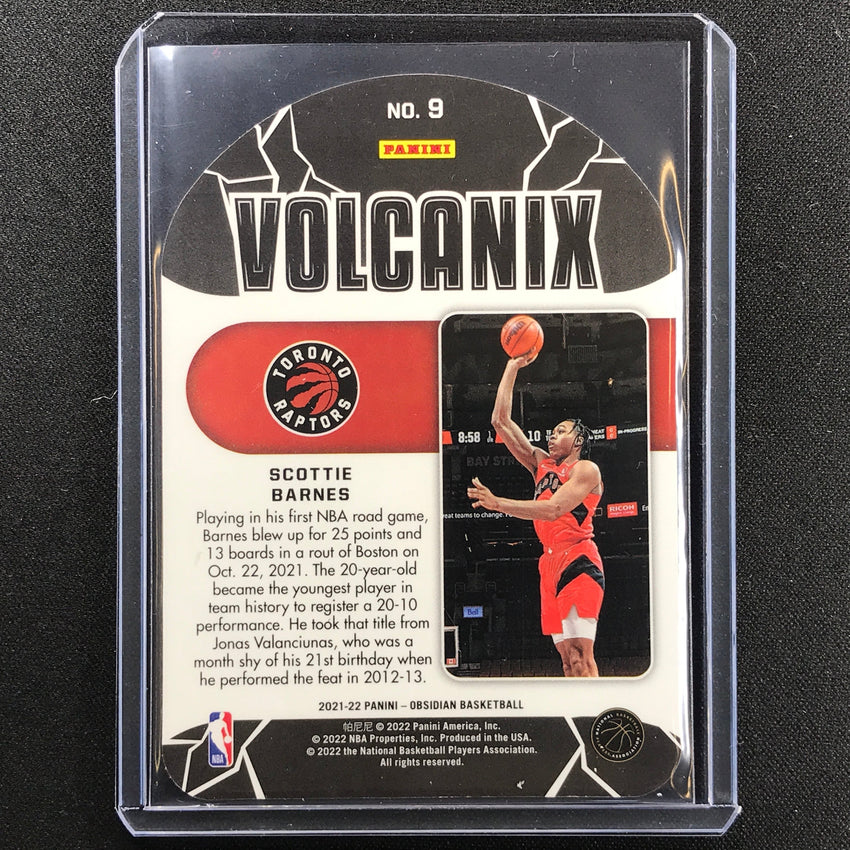 2021-22 Obsidian SCOTTIE BARNES Rookie Volcanix Die-Cut SSP #9