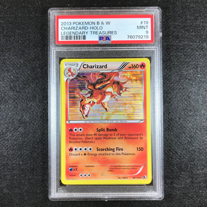 Psa 9 Charizard - 19/113 - Holo Rare Black And White Legendary Treasures 219