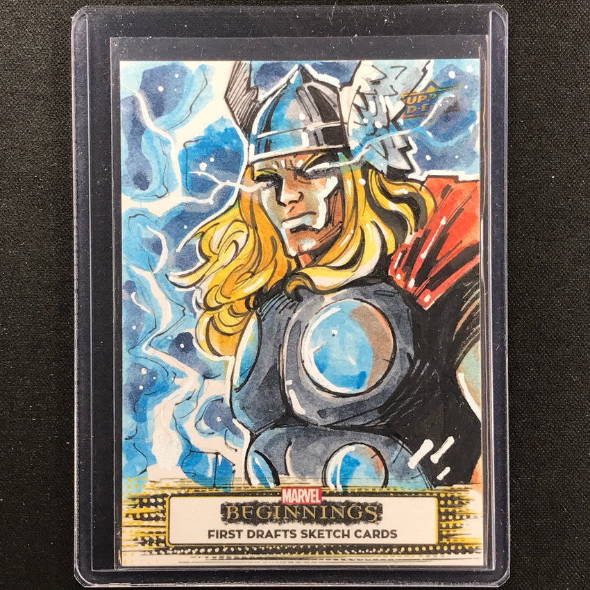 2022 Marvel Beginnings Vol. 2 Series 1 Thor Draft Sketch Card 1/1 Emrah Cildir