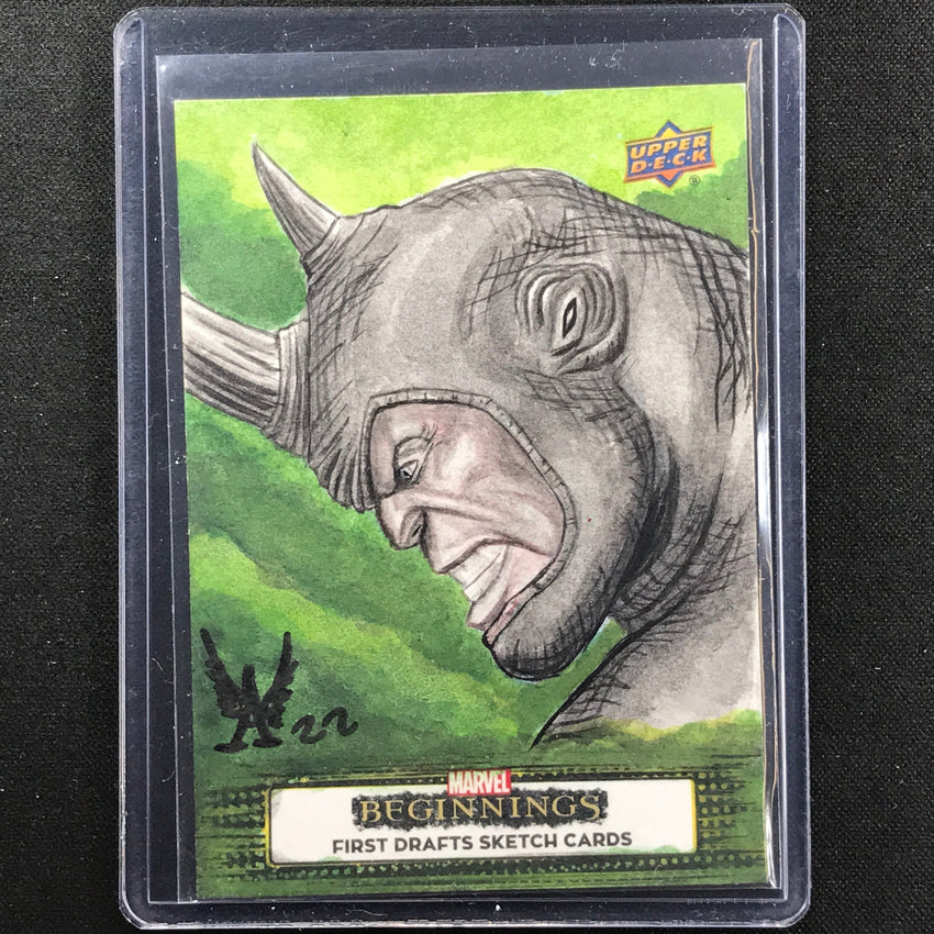2022 Marvel Beginnings Vol. 2 Series 1 Rhino Sketch Card 1/1 Angelo De Capua