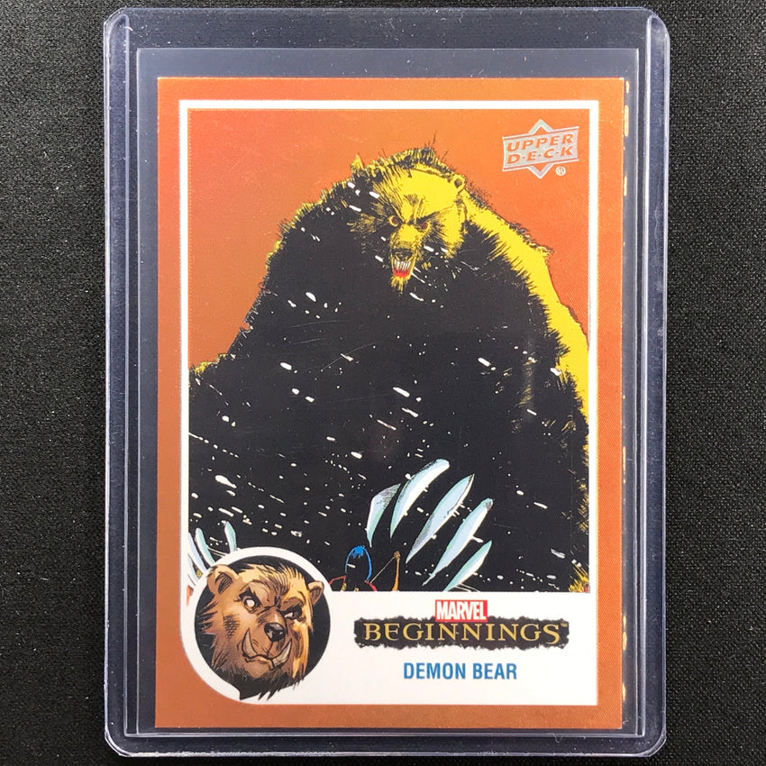 2022 Marvel Beginnings Vol. 2 Series 1 Demon Bear Flipped Fx Orange 9/39