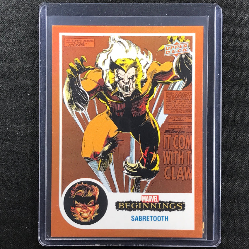 2022 Marvel Beginnings Vol. 2 Series 1 Sabretooth Flipped Fx Orange 12/39