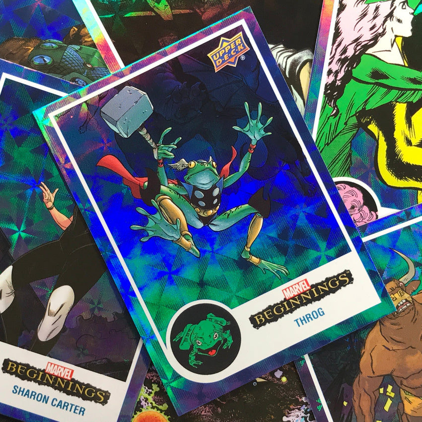 2022 Marvel Beginnings Vol. 2 Series 1 Thanos Base Blue Cosmic Cube /99 No 57