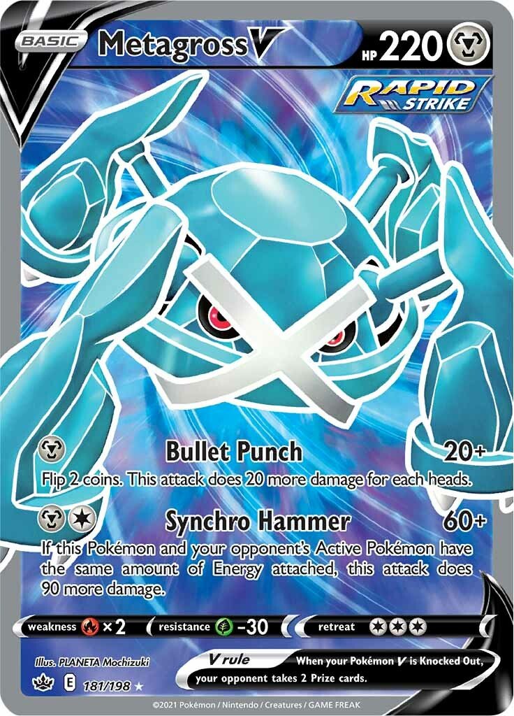 Metagross V - 181/198 - Full Art Ultra Rare Chilling Reign