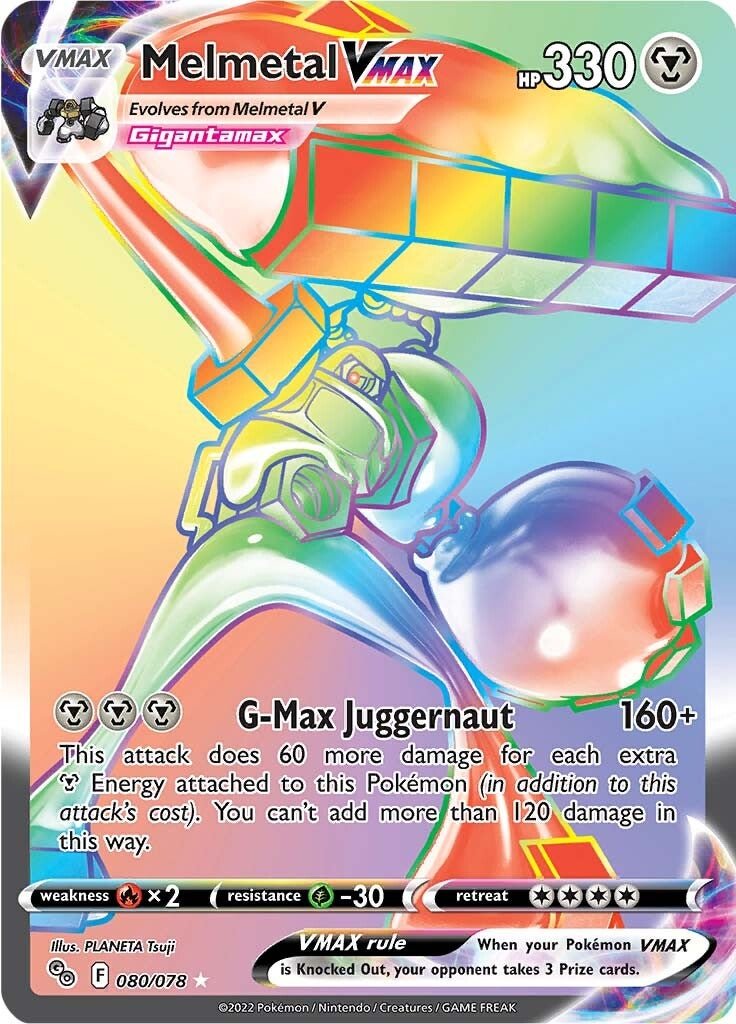 Melmetal VMAX - 080/078 - Hyper Rare Pokemon Go