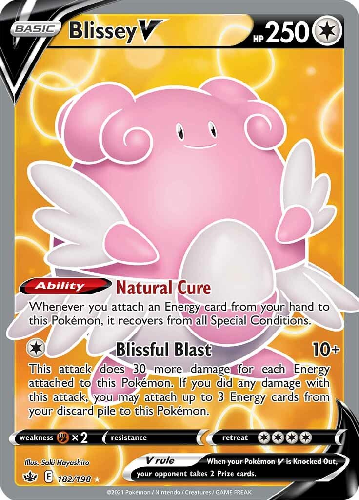 Blissey V - 182/198 - Full Art Ultra Rare Chilling Reign