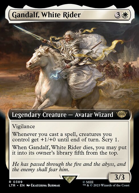 EXTENDED Gandalf, White Rider #389  - Rare Lord of the Rings: Tales of Middle-Earth