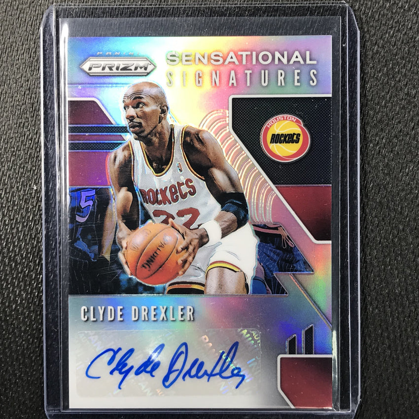 2019-20 Prizm CLYDE DREXLER Sensational Signatures Silver Auto #4-Cherry Collectables