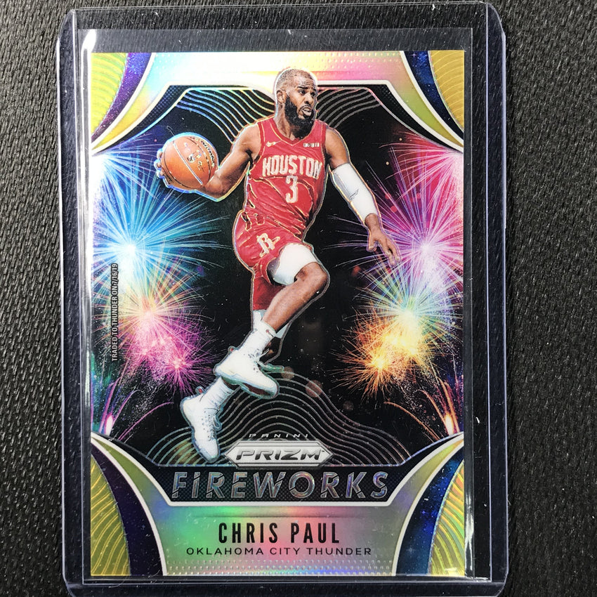 2019-20 Prizm CHRIS PAUL Fireworks Gold Prizm 3/10 Jsy # 1/1-Cherry Collectables