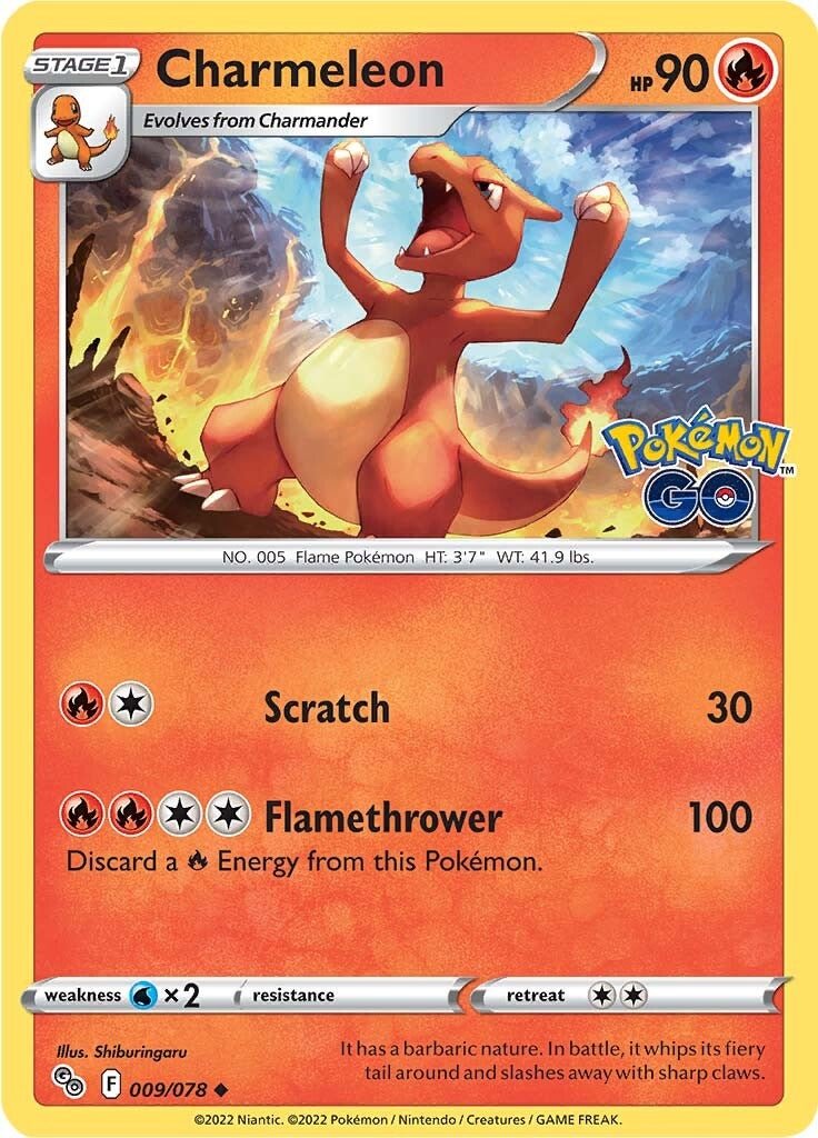 Charmeleon - 009/078 - Uncommon Pokemon Go