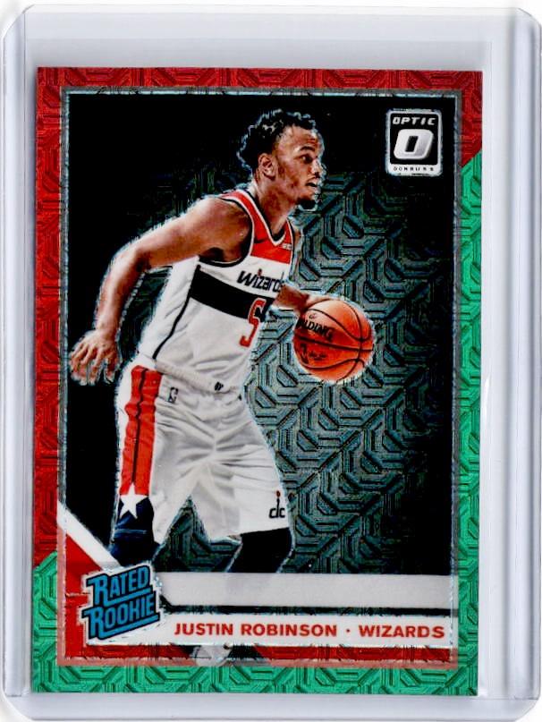 2019-20 Optic JUSTIN ROBINSON Rated Rookie Choice Red Green Prizm #174-Cherry Collectables