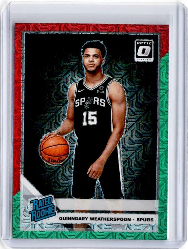 2019-20 Optic QUINNDARY WEATHERSPOON Rated Rookie Choice Red Green Prizm #175-Cherry Collectables