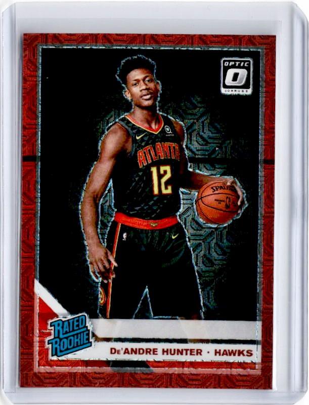 2019-20 Optic DE'ANDRE HUNTER Rated Rookie Choice Red Prizm /88 #198-Cherry Collectables