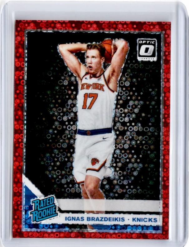 2019-20 Optic Fast Break IGNAS BRAZDEIKIS Rated Rookie Red Prizm 36/85-Cherry Collectables