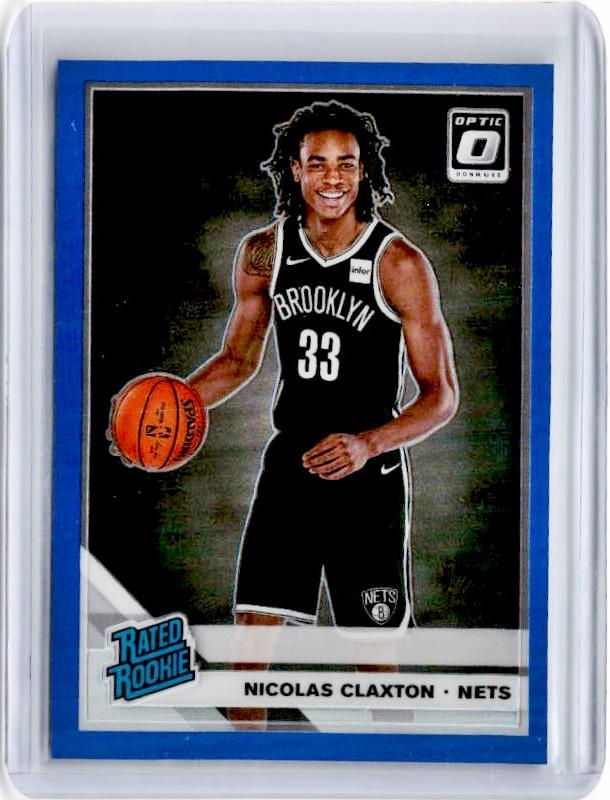 2019-20 Optic NICOLAS CLAXTON Rated Rookie Blue Prizm 28/59-Cherry Collectables