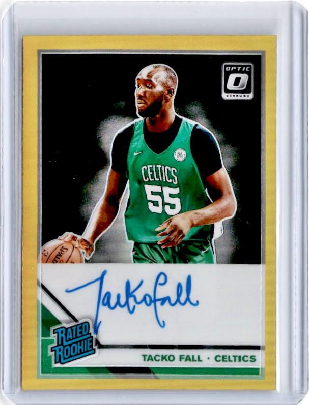 2019-20 Optic TACKO FALL Rated Rookie Gold Prizm Auto 7/10-Cherry Collectables