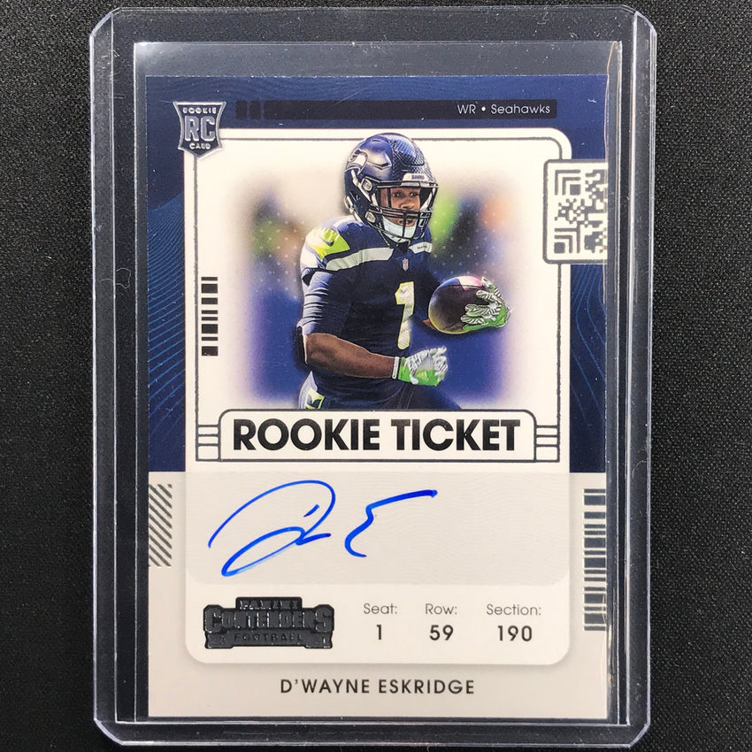 2021 Contenders Dwayne Eskridge Rookie Ticket Rps Auto No 118