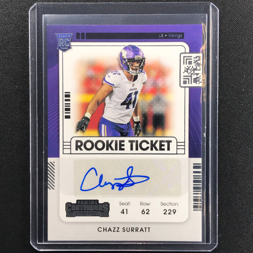 2021 Contenders CHAZZ SURRATT Rookie Ticket Auto #183