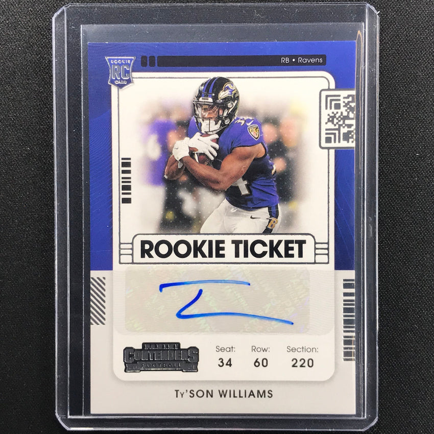 2021 Contenders Tyson Williams Rookie Ticket Auto No 281 C