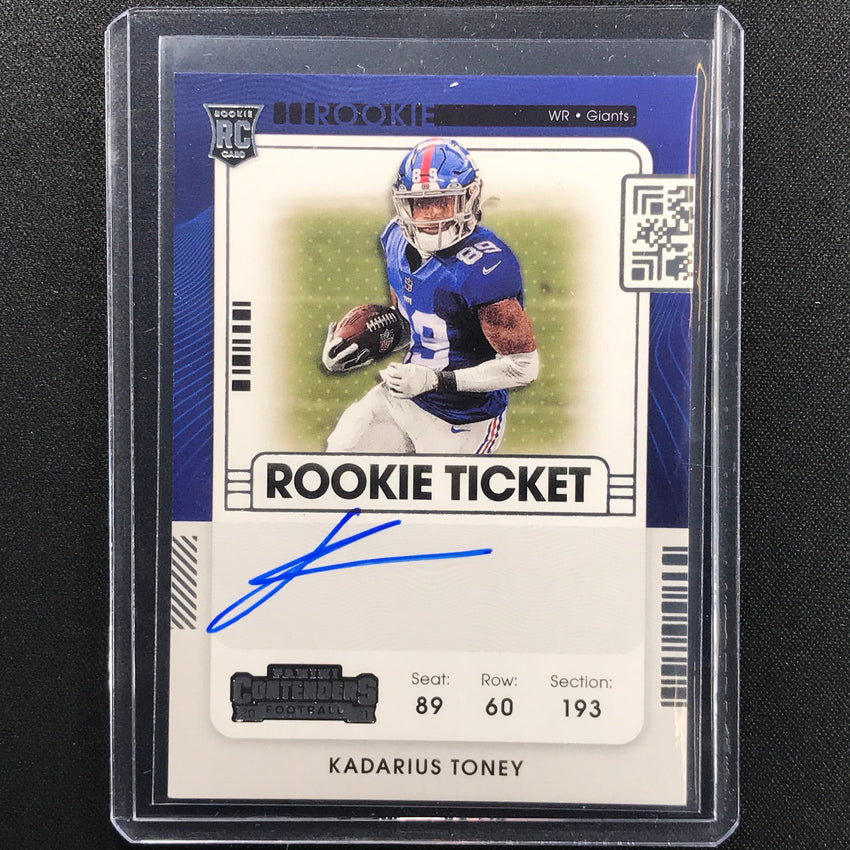 2021 Contenders KADARIUS TONEY Rookie Ticket RPS Variation Auto #110
