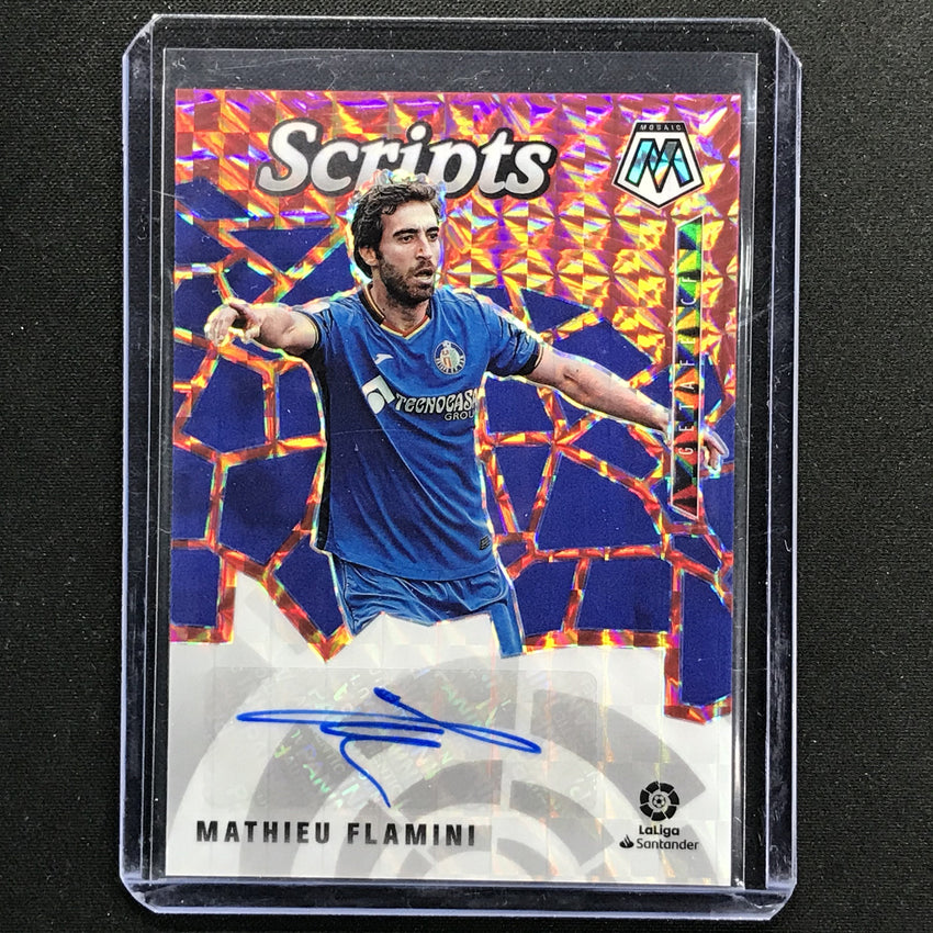2020-21 Mosaic LaLiga MATHIEU FLAMINI Scripts Choice Fusion Red Prizm Auto #MF
