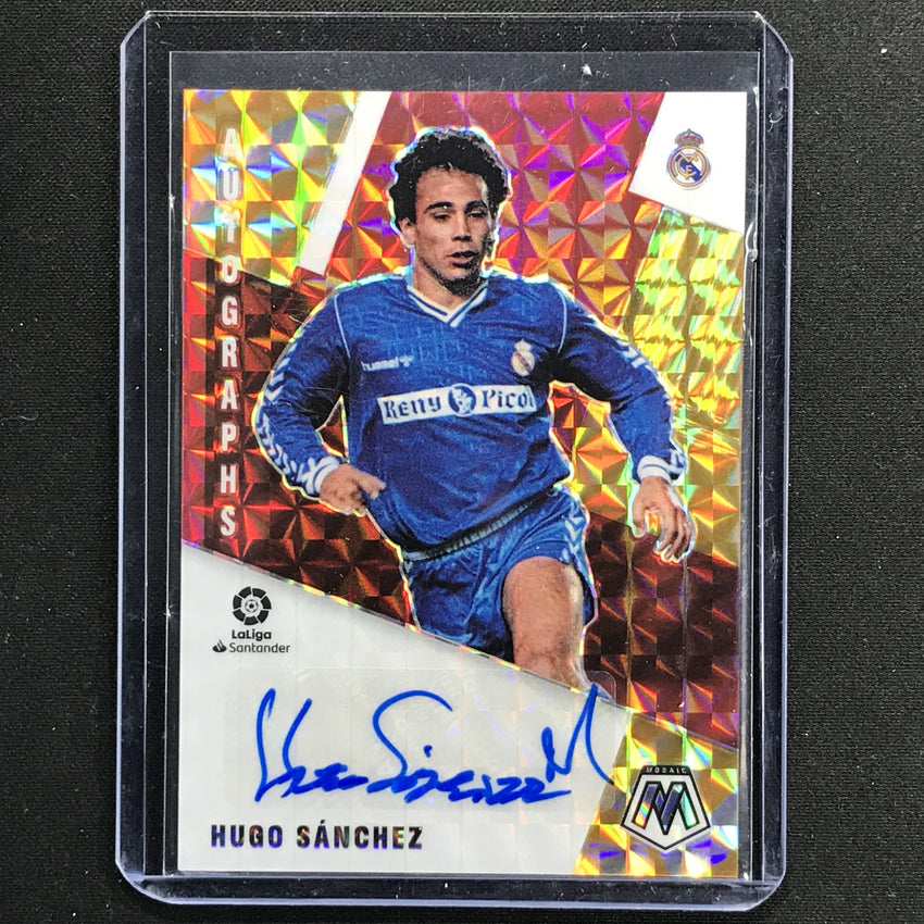 2020-21 Mosaic Laliga Hugo Sanchez Autographs Choice Fusion Red No Hs