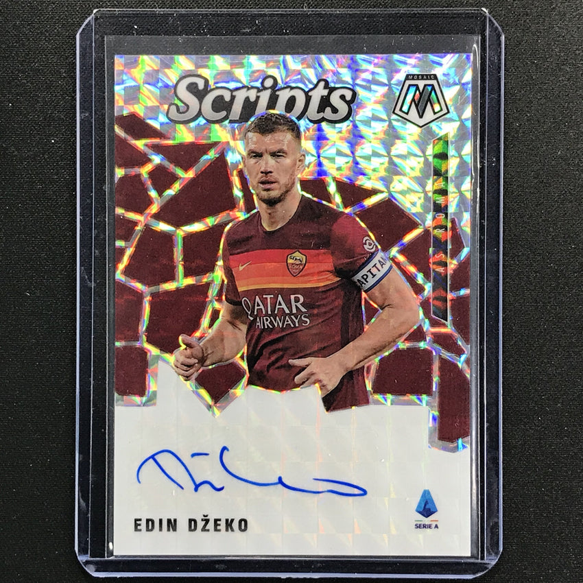 2020-21 Mosaic Serie A Edin Dzeko Scripts Prizm Auto No Ed
