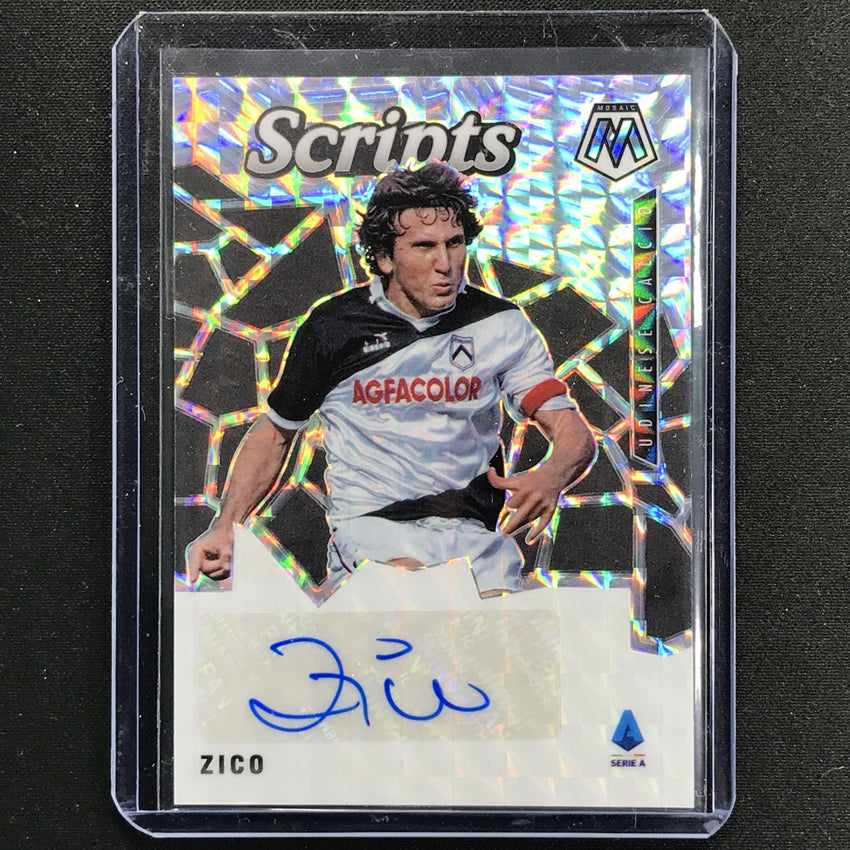 2020-21 Mosaic Serie A ZICO Scripts Prizm Auto #Z