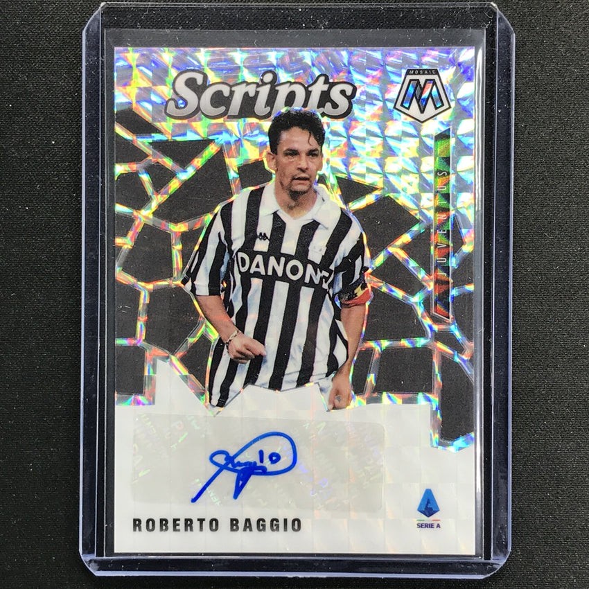 2020-21 Mosaic Serie A Roberto Baggio Scripts Prizm Auto No Rb