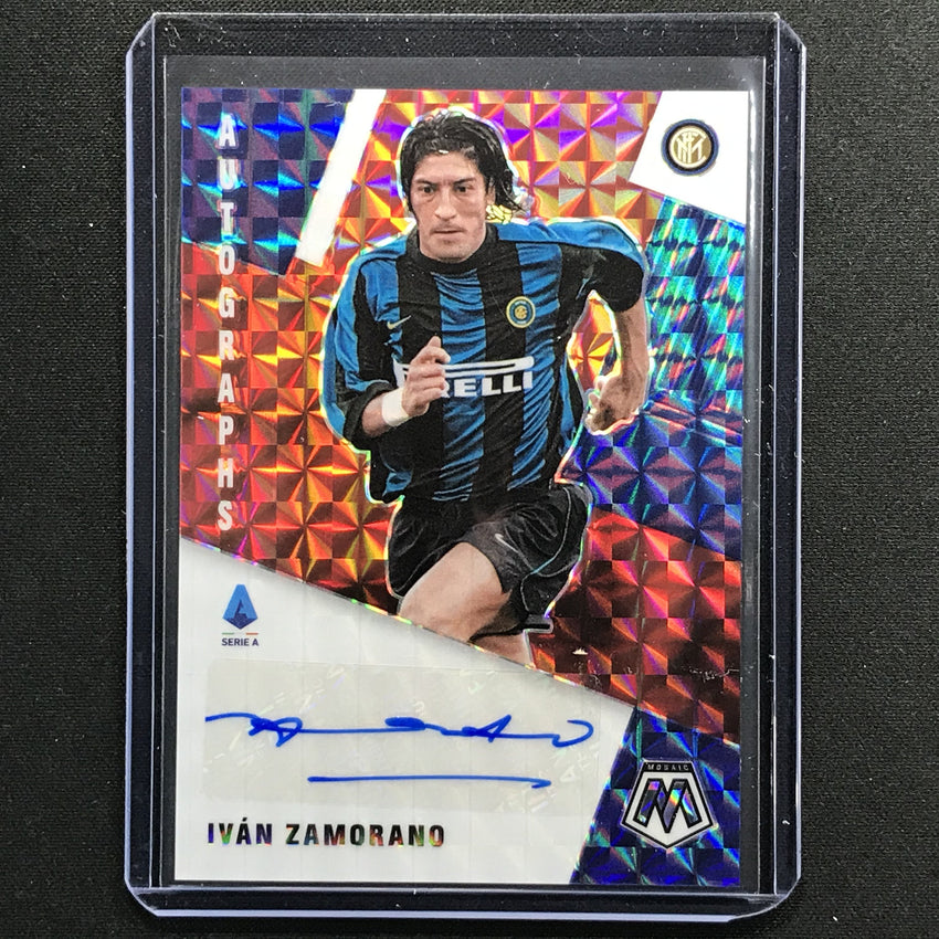2020-21 Mosaic Serie A Ivan Zamorano Autographs Choice Fusion Red No Iz