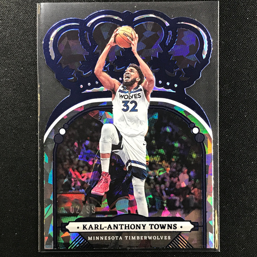 2022-23 Crown Royale Karl-anthony Towns Crystal Blue 2/99