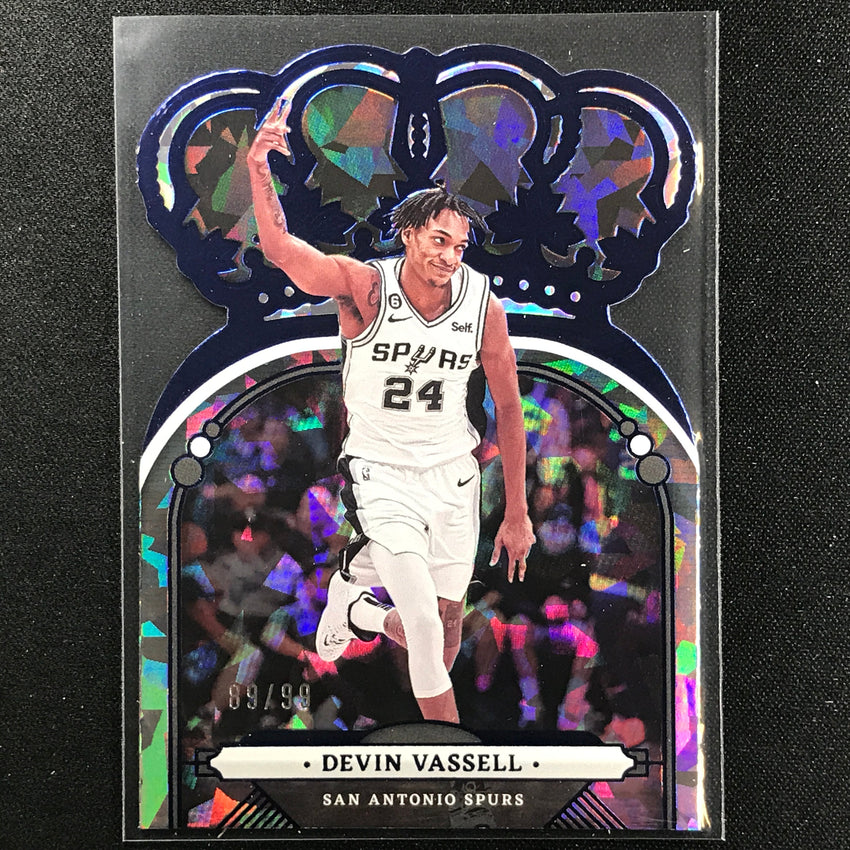 2022-23 Crown Royale Devin Vassell Crystal Blue 89/99
