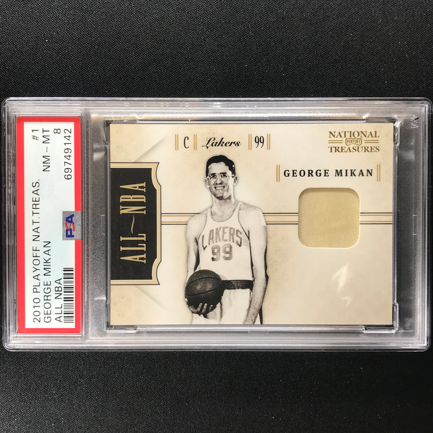 2010-11 National Treasures George Mikan All-nba Game-worn Jersey 21/25 PSA 8