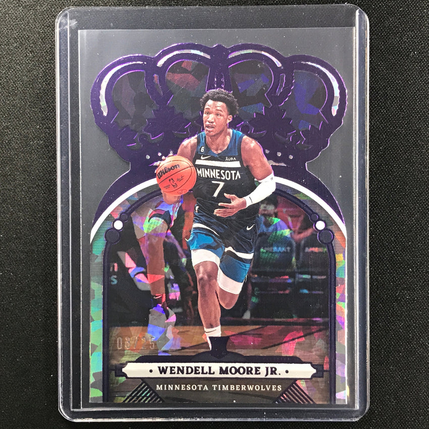 2022-23 Crown Royale Wendell Moore Jr. Rookie Crystal Purple 3/25