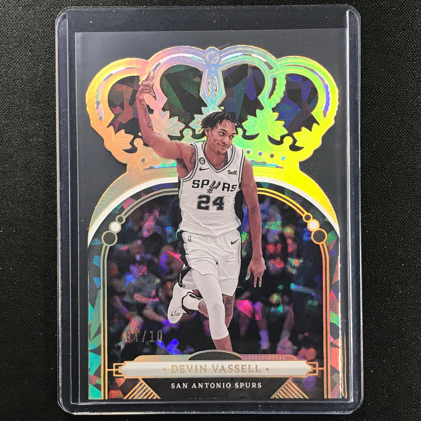 2022-23 Crown Royale Devin Vassell Crystal Holo Gold 4/10