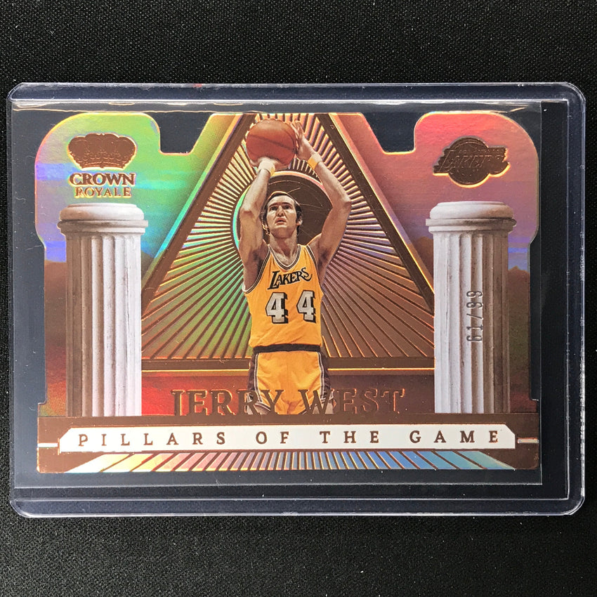 2022-23 Crown Royale Jerry West Pillars Of The Game Die-cut Bronze 61/99